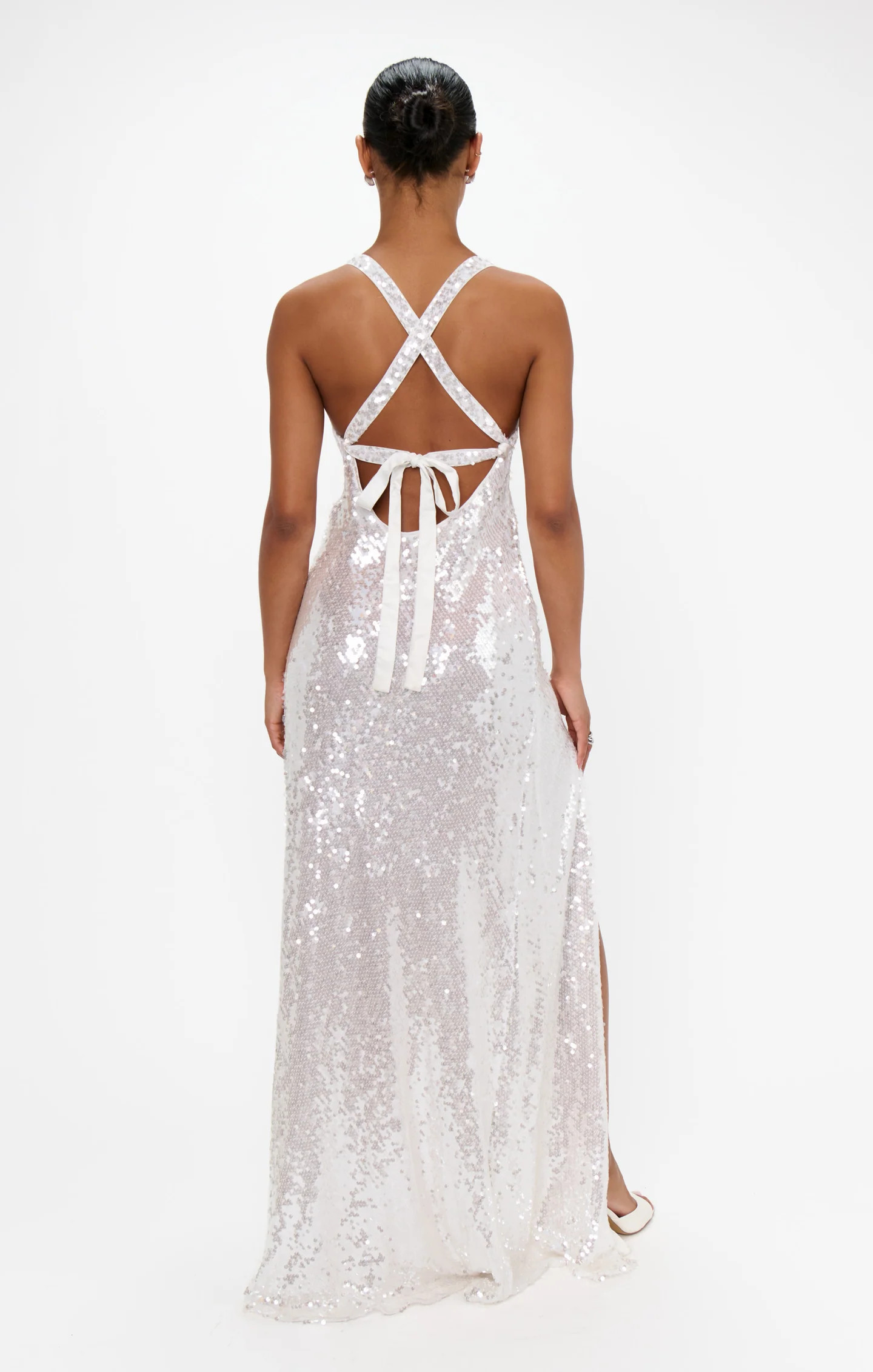 Anderson Maxi Dress ~ Ivory Shimmery Sequins | Show Me Your Mumu
