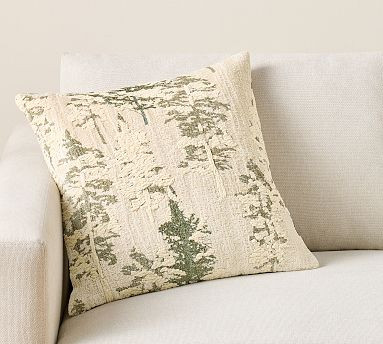 Woods Embroidered Pillow | Pottery Barn (US)