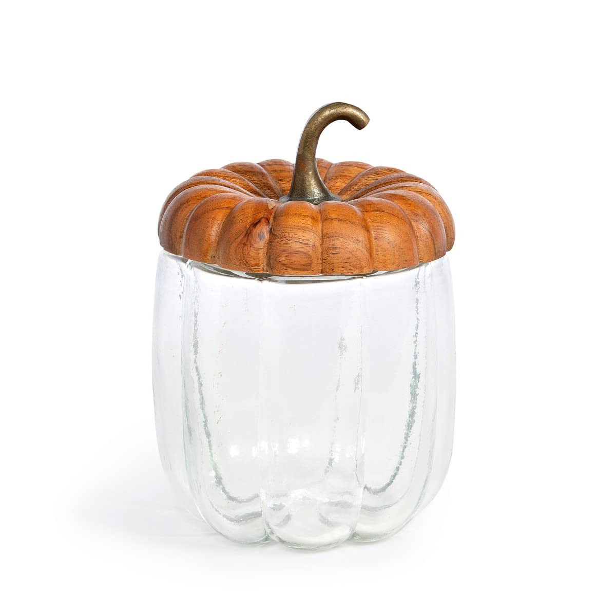 Park Hill Collection FAL10272 Tall Glass Pumpkin Lidded Canister, 8-inch Height Clear and Orange 5.5 | Amazon (US)