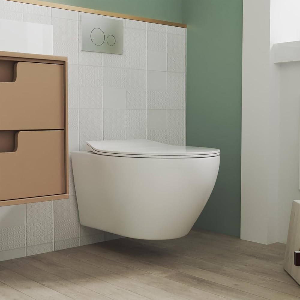 Wall Hung Toilet with Tank, DeerValley In-Wall Toilet Combo Set and Carrier System, Wall Mounted ... | Amazon (US)