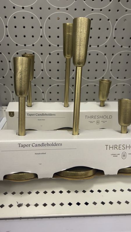 Beautiful set of 3 gold Taper candle holders! @target | spring home decorating 

#LTKfindsunder50 #LTKxTarget #LTKhome