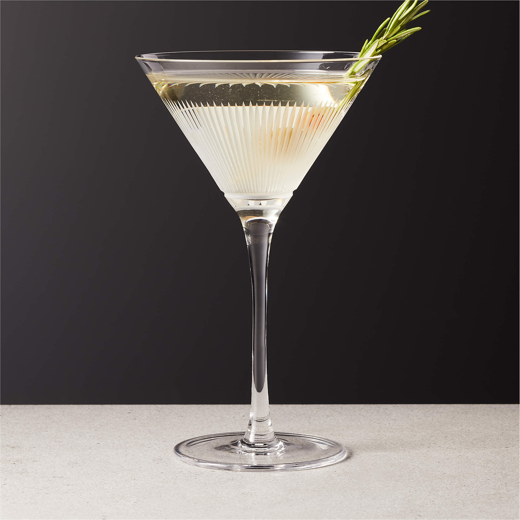 Kira Hand Etched Martini Glass + Reviews | CB2 | CB2