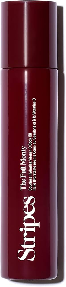 Stripes Naomi Watts The Full Monty Post Shower Body Oil To Brighten Hydrate With Squalane Vitamin... | Amazon (US)