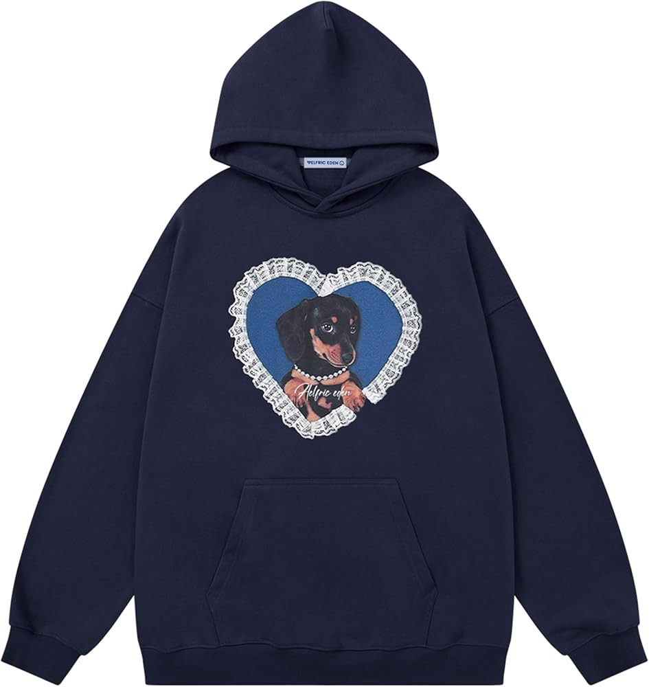 Aelfric Eden Womens Graphic Hoodies Lace Dog Pullover Hoodie Unisex Oversized Y2K Cute Hooded Swe... | Amazon (US)