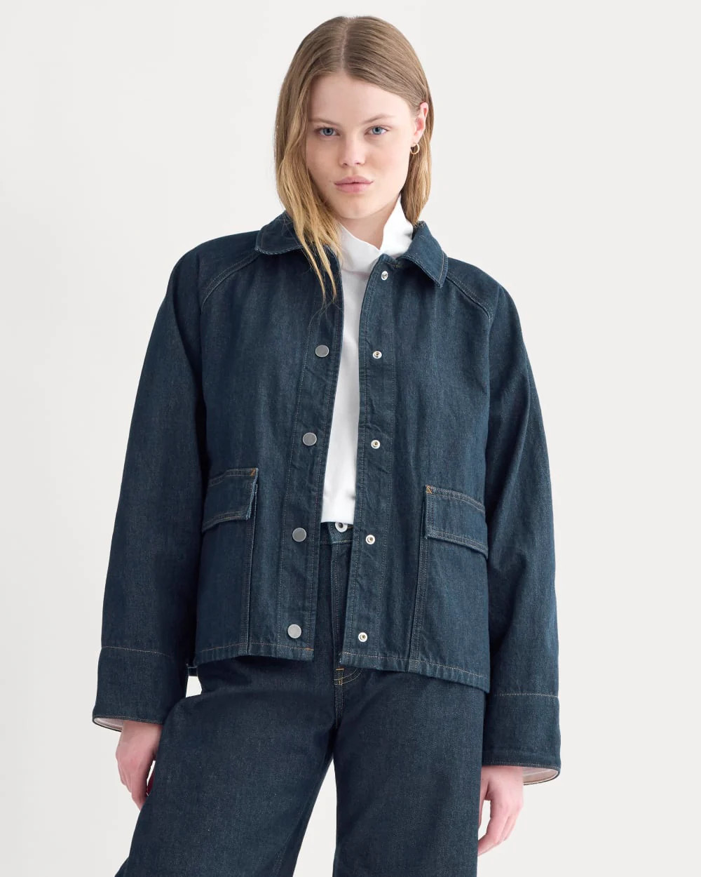 Cropped Denim Jacket | Garment-Dyed Sand | Everlane