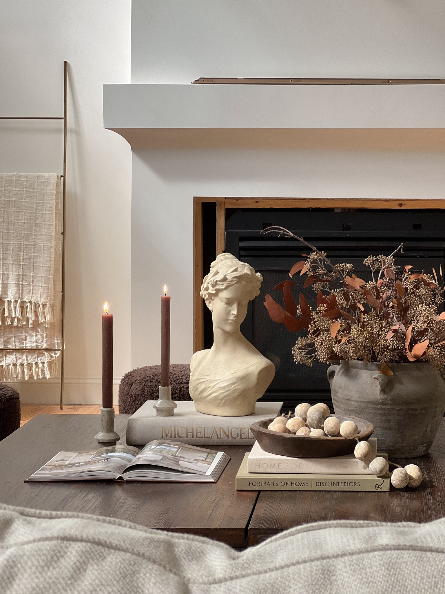 Fall coffee table styling.
Bust statue is giving my Molly Kidd Vibes 😊

Ribbed candles, vintage art books, clay beads, Wayfair home, Amazon find, Amazon home, vintage pot

#LTKStyleTip #LTKHome #LTKSeasonal