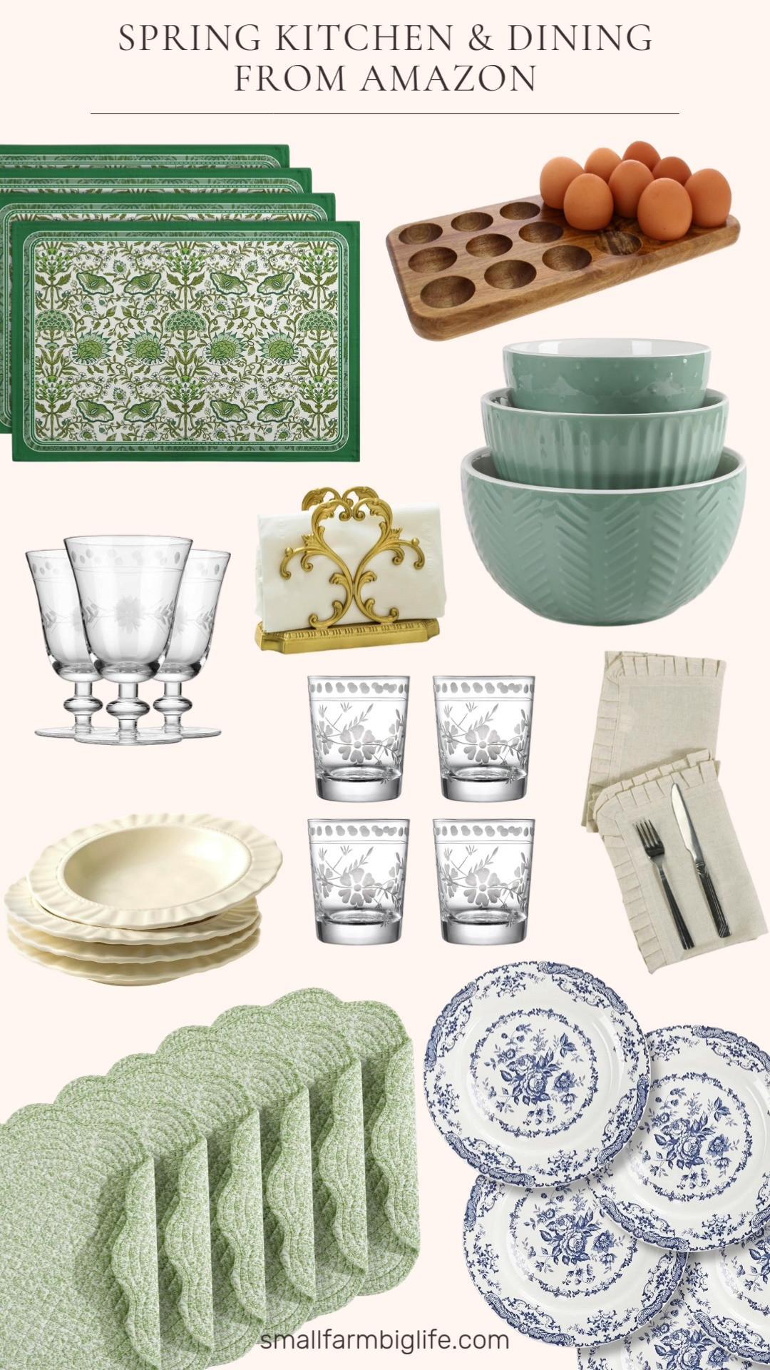 Spring kitchen & dining favorites from Amazon 🌷
Soft florals, scalloped edges, warm brass, and fresh green accents that make everyday meals feel a little more special. Perfect for spring tables, brunch with friends, and refreshing your kitchen for the season ✨ 

 #LTKHome #LTKFindsUnder50