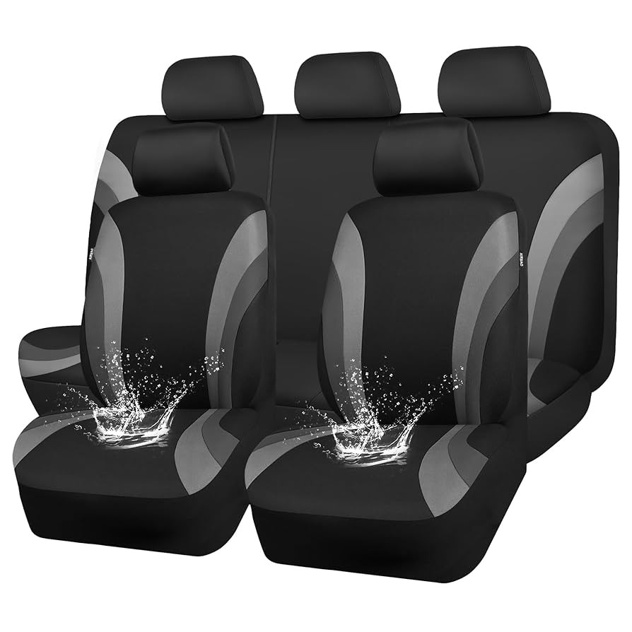 CAR PASS EVA Waterproof Car Seat Covers Full Set,Black Gray Seat Covers for Cars,Airbag Compatibl... | Amazon (US)