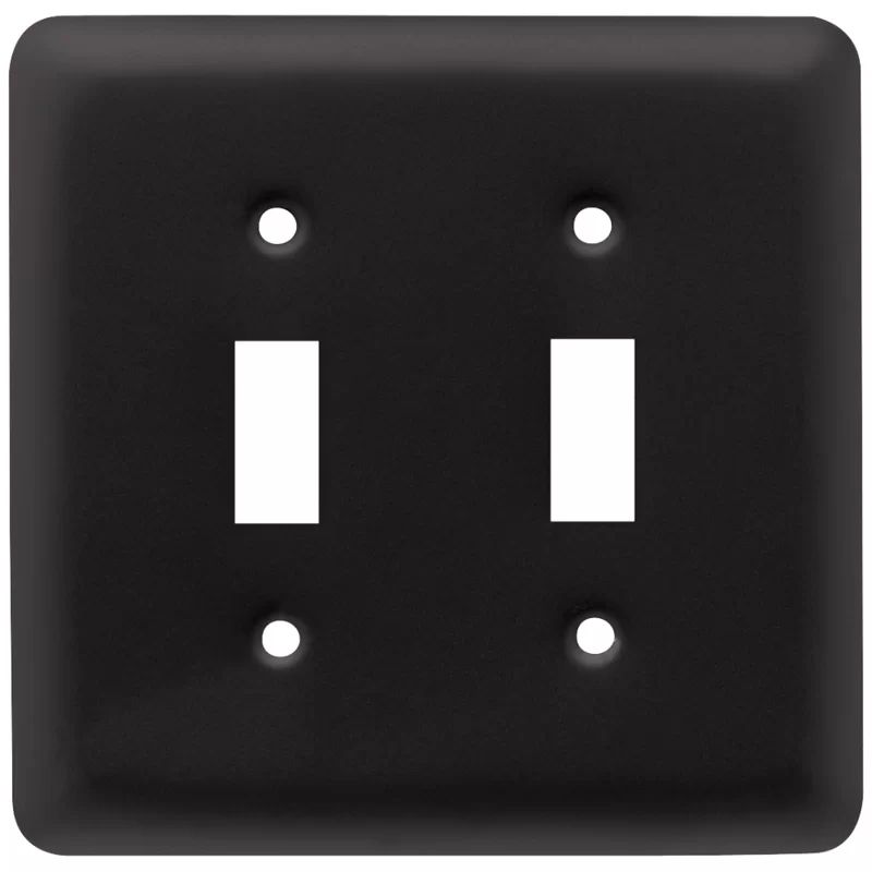 Stamped Round 2-Gang Toggle Light Switch Wall Plate | Wayfair North America