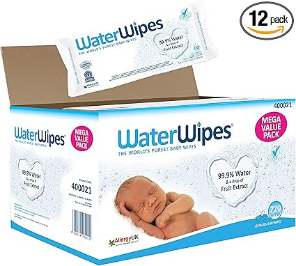 WaterWipes Super Value Box - Pack of 12, Total 720 Wipes | Amazon (US)