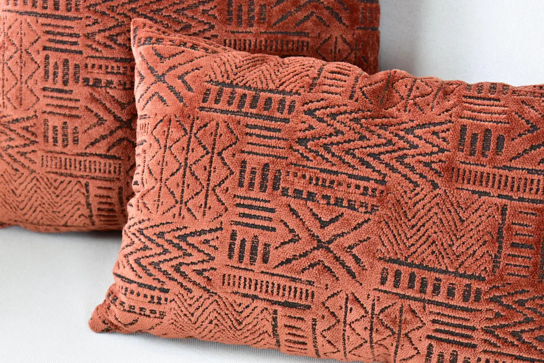 Burnt Orange Mudcloth Pillow Cover, African Decor, Double Sided Cushion | Etsy (Global)