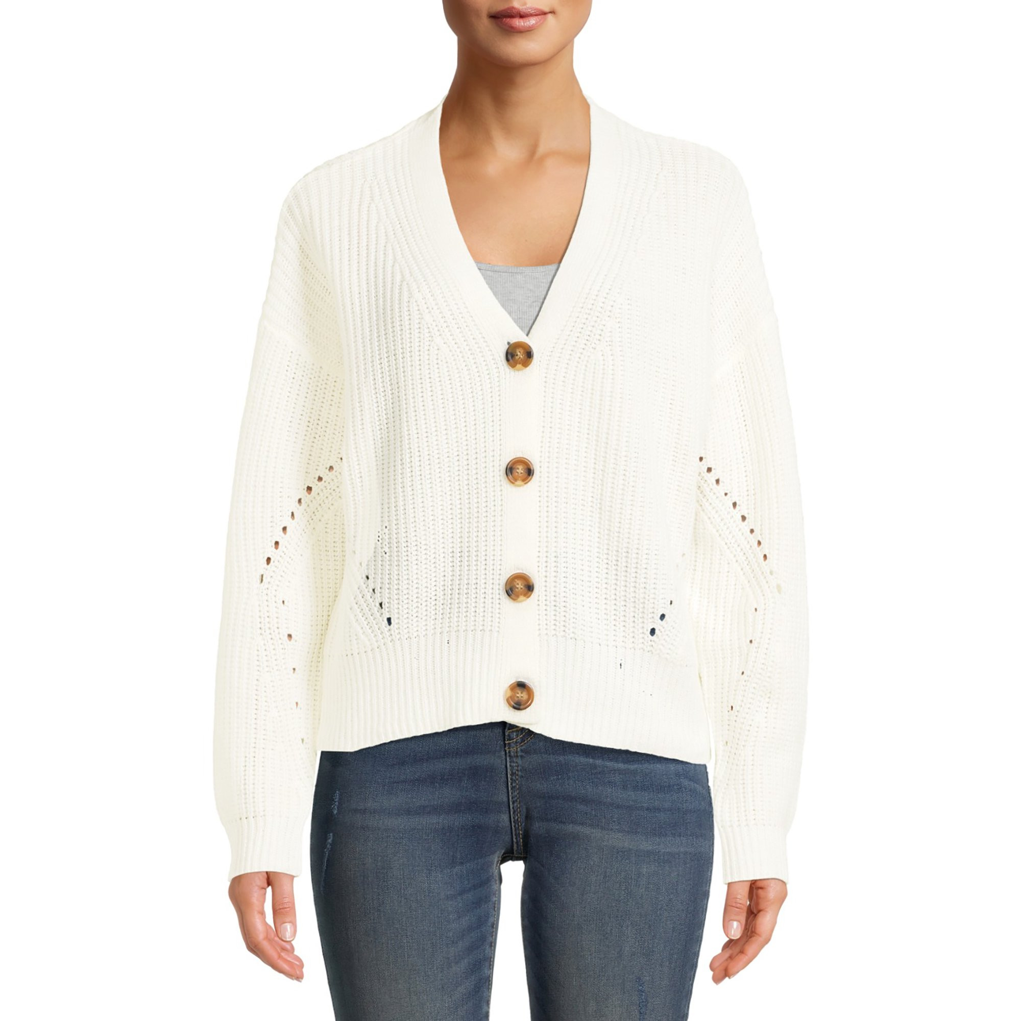 Time and Tru Women's Boyfriend Cardigan | Walmart (US)