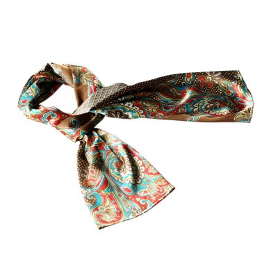 Slickblue Soft Coffee Silk Scarf with Paisley & Multi-Pattern – Lightweight Shawl, Fashionable Accessory, Small | Target