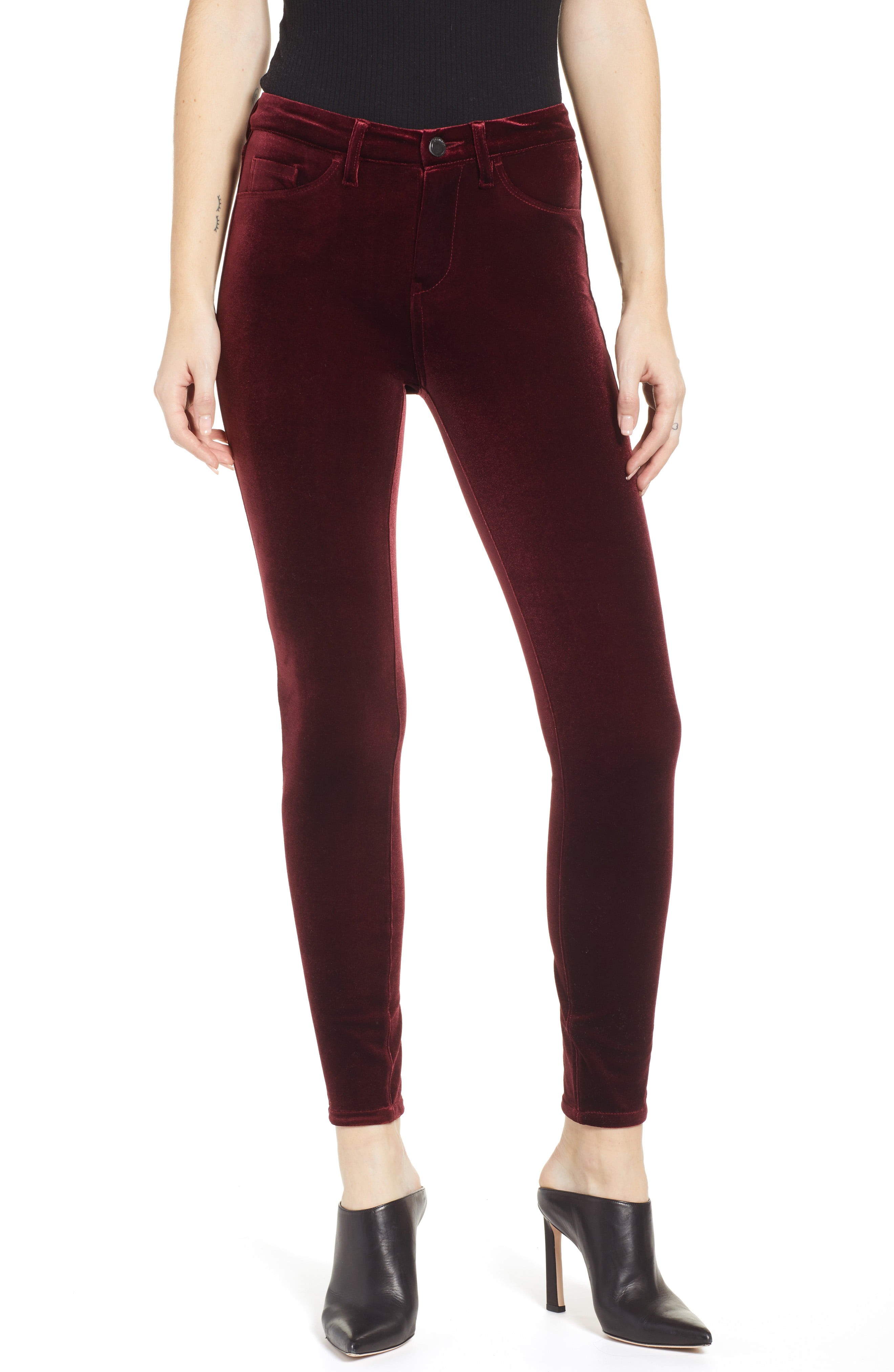 High Waist Velvet Skinny Jeans | Nordstrom