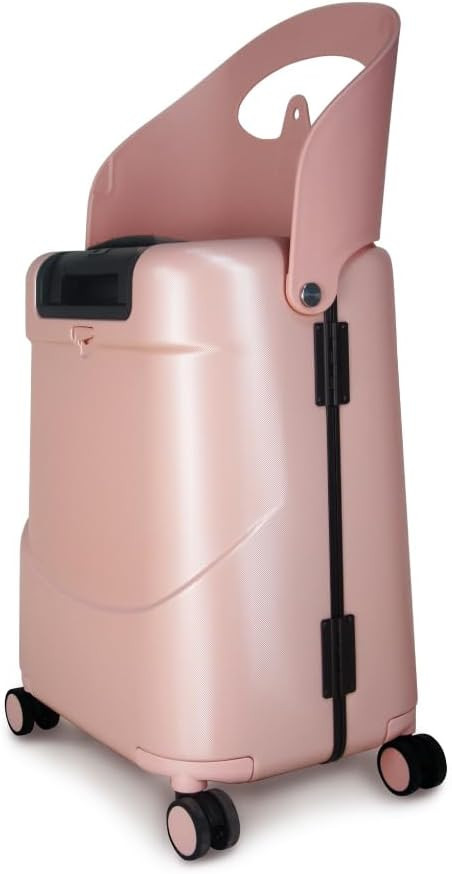 MiaMily 4-Wheel Carry On Luggage with Seat for Kids with Seat Belt, Waterproof Pocket, Adjustable... | Amazon (US)