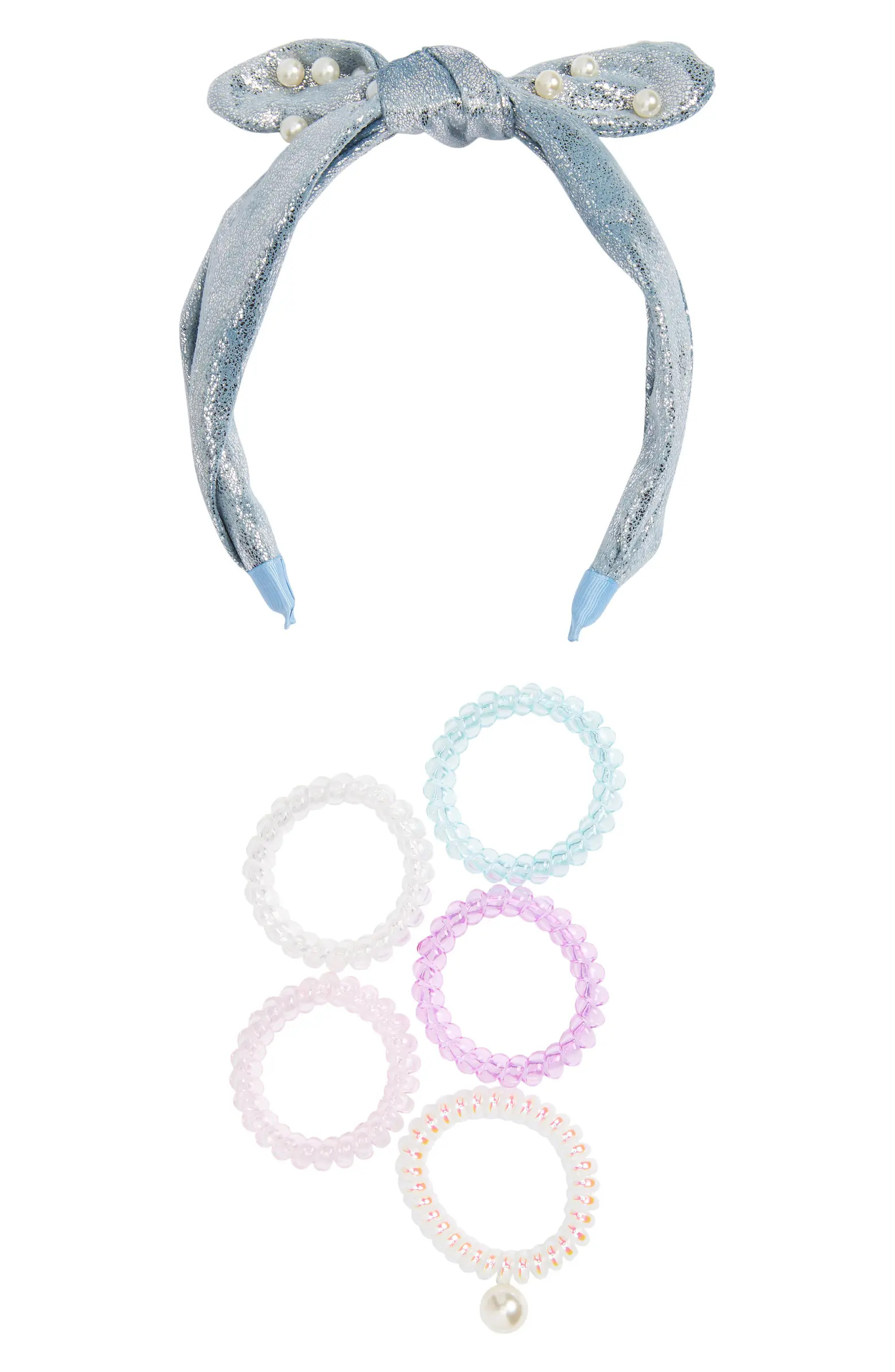Capelli New York Kids' 6-Piece Imitation Pearl Headband & Hair Coils Set | Nordstrom | Nordstrom