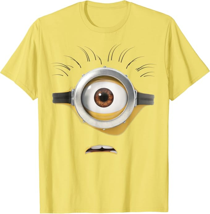 Despicable Me Minions Stuart Scared Face Graphic T-Shirt | Amazon (US)