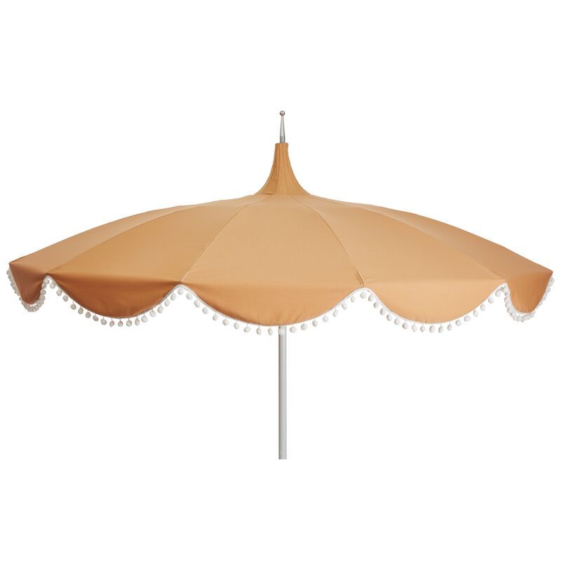 Dani Pom-Pom Patio Umbrella, Wheat | One Kings Lane