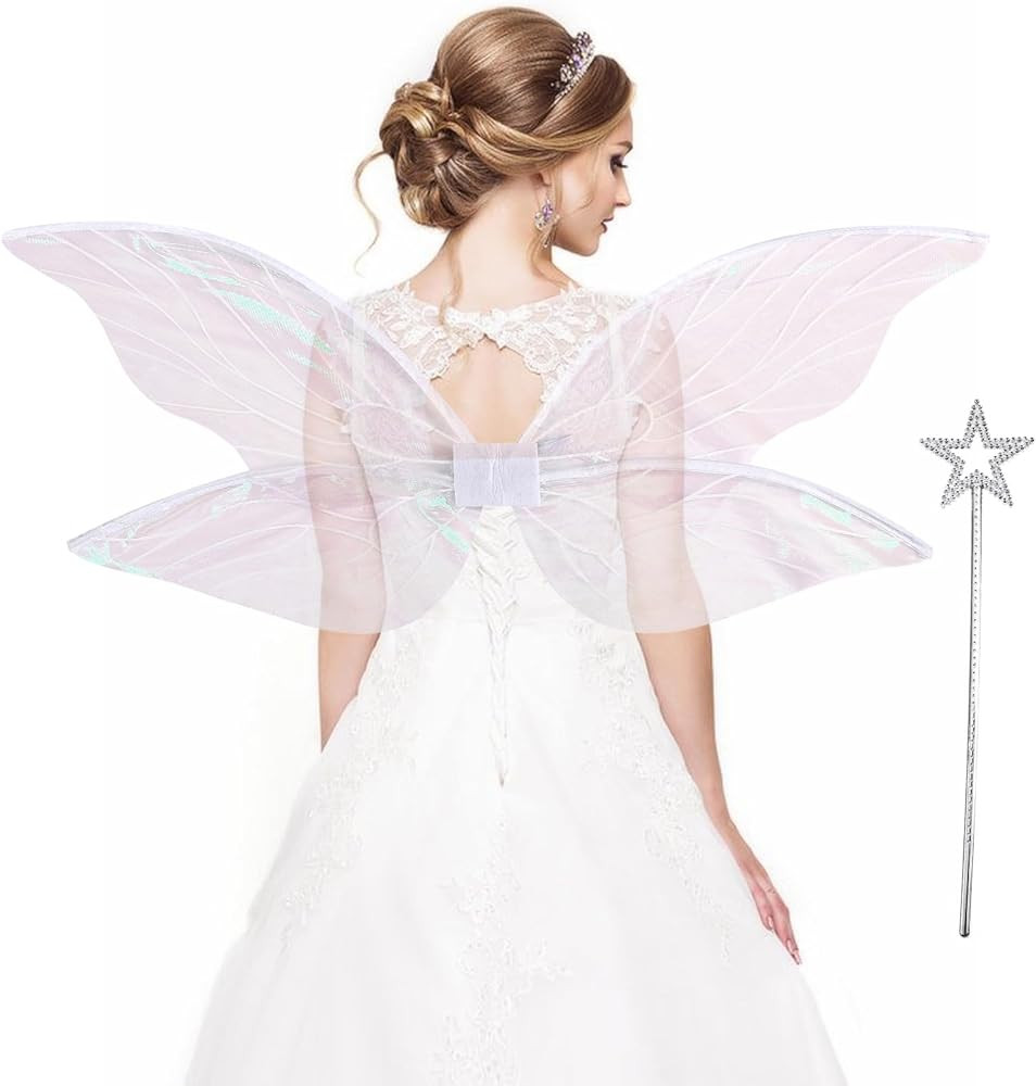 Fairy Wings for Adults Butterfly Fairy Costume for Women Girls Halloween Cosplay Accessories | Amazon (US)