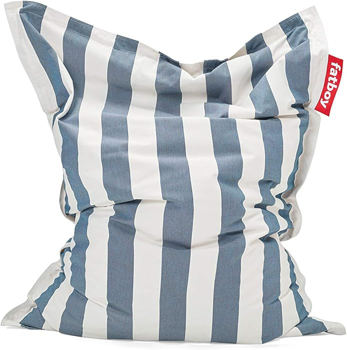 Fatboy Slim Outdoor Bean Bag Chair, Stripe Ocean Blue | Amazon (US)