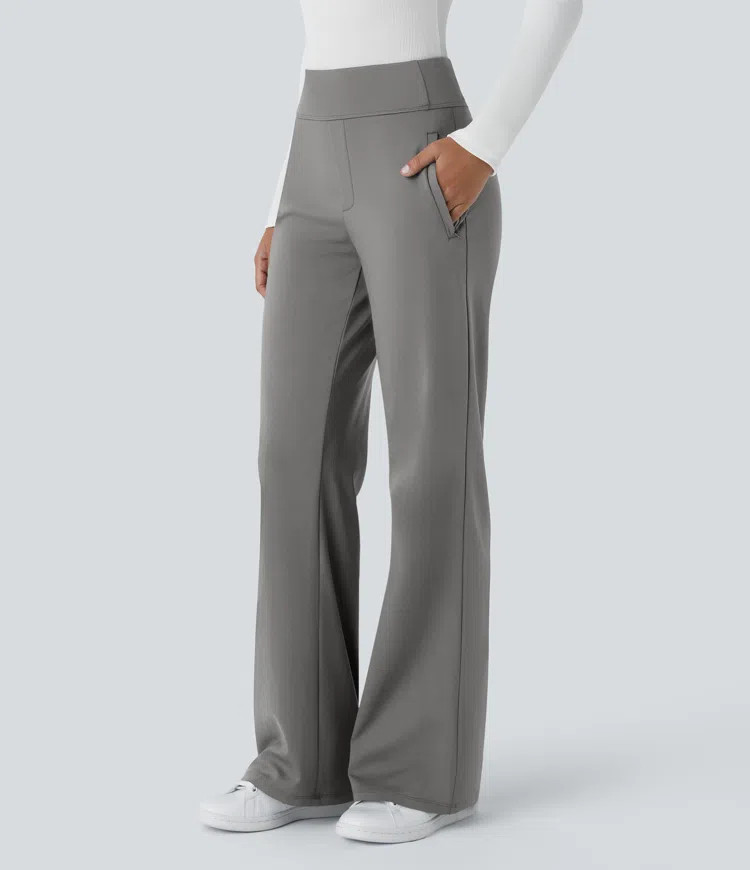 Halara Flex™ DayStretch Mid Rise Side Zipper Pocket Work Flare Pants | Halara-AU