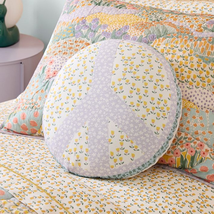 Kids Peace Sign Pillow | West Elm (US)