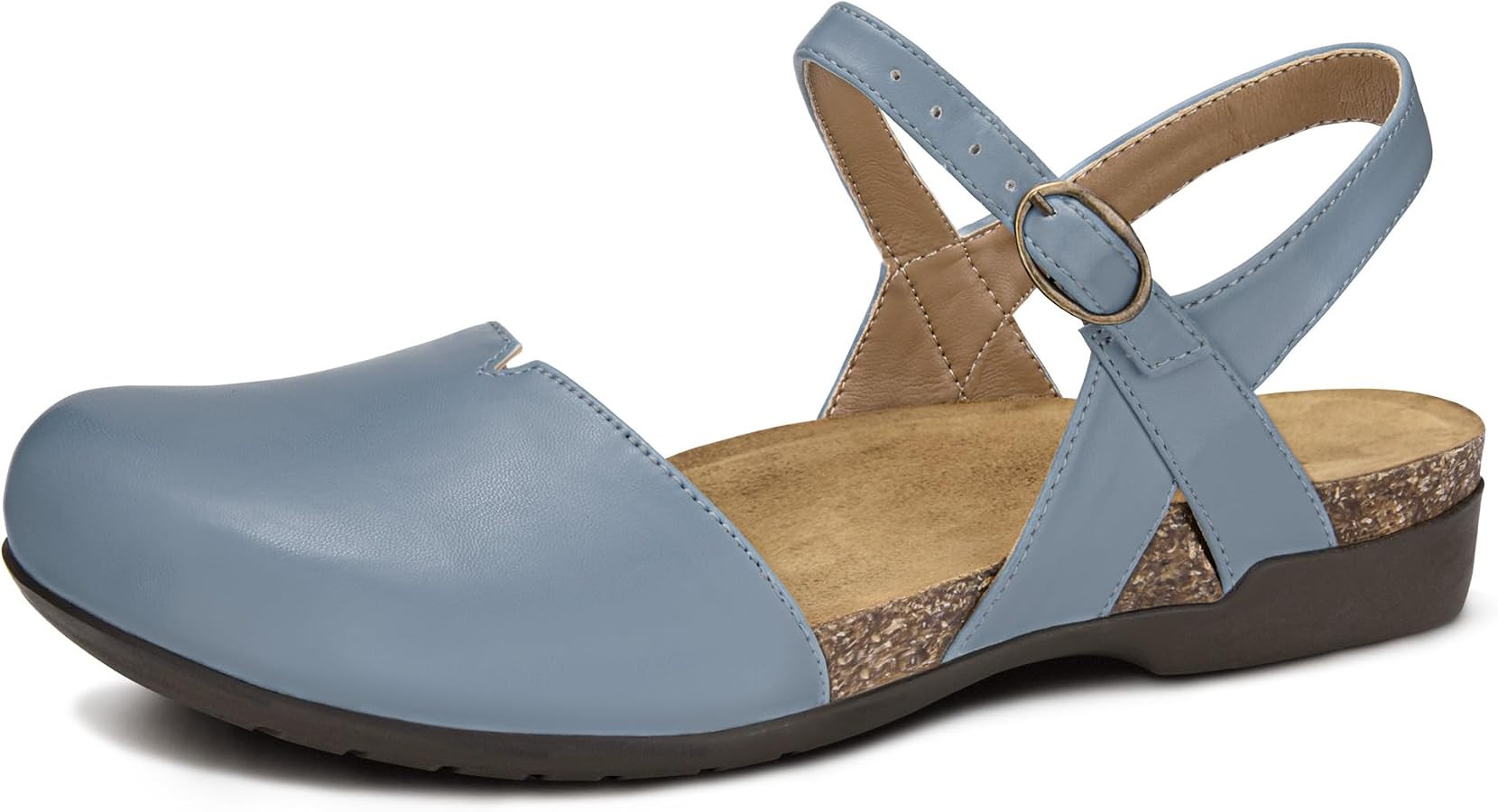 PARTY Closed Toe Sandals Women, Barefoot Arch Support Flat Sandals for Office Work and Travel wit... | Amazon (US)