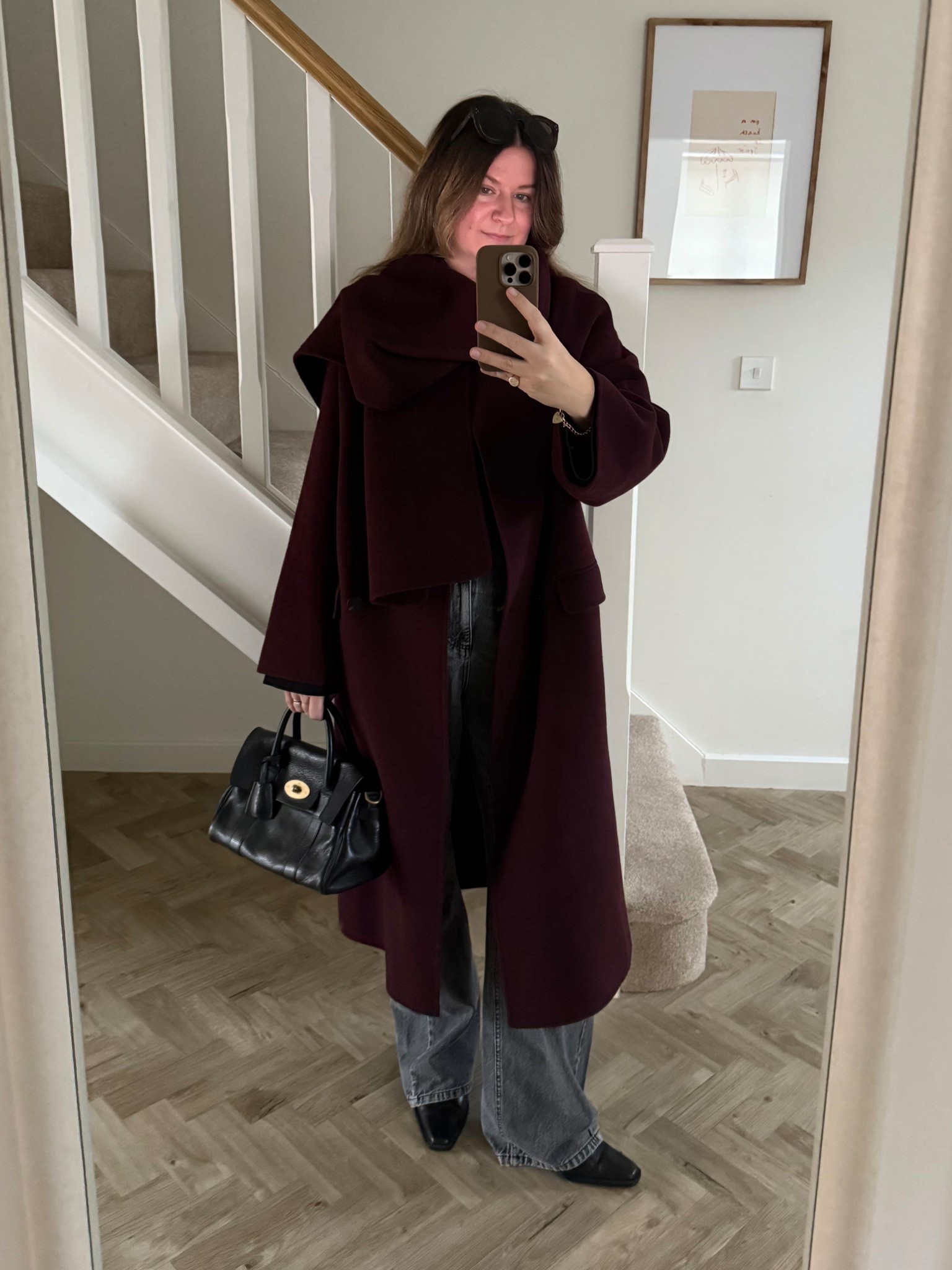 I can’t really explain just how nice this coat is, the quality is really, really good for the high street. Hand-finished, double-faced wool, you really feel like you’re slipping into a designer coat. It’s got that kind of satisfying weight to it whilst still being fluid and malleable. Not bulky, which I really look for in a good winter coat because I like to wear a lot of chunky knitwear. The scarf detail is such a nice touch too, having the matching scarf just adds to the finish. Reached for grey denim for a change and comfy black boots.

#LTKwinter #LTKautumn #LTKuk