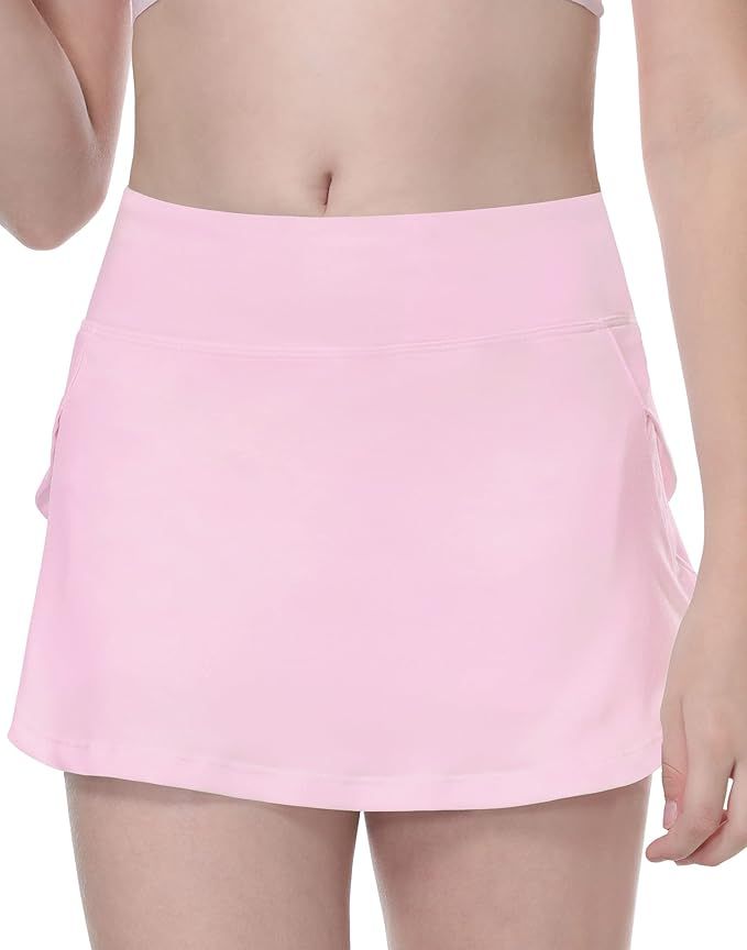 Moarol Girls' Tennis Skirts Golf Skort with Shorts Sport Athletic Performance Running Casual Pock... | Amazon (US)