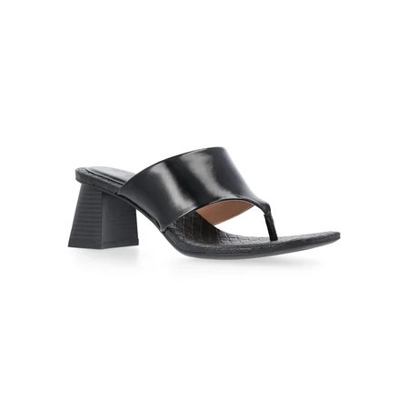 Time and Tru Women's Heeled Thong Sandals | Walmart (US)