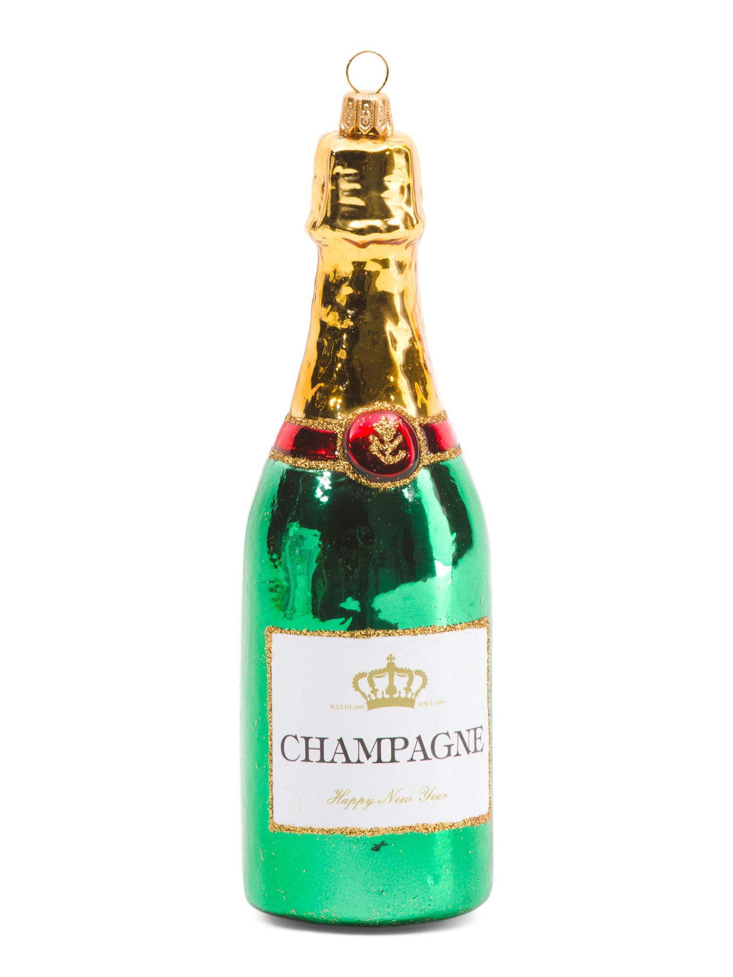 Made In Poland Glass Champagne Ornament | TJ Maxx