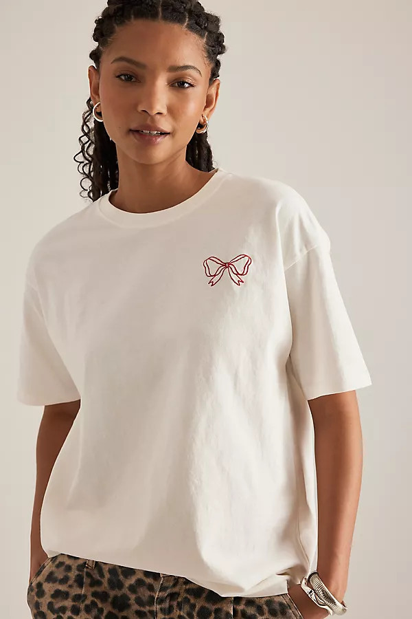 Damson Madder Dinner Party Graphic Boyfriend T-Shirt | Anthropologie (UK)