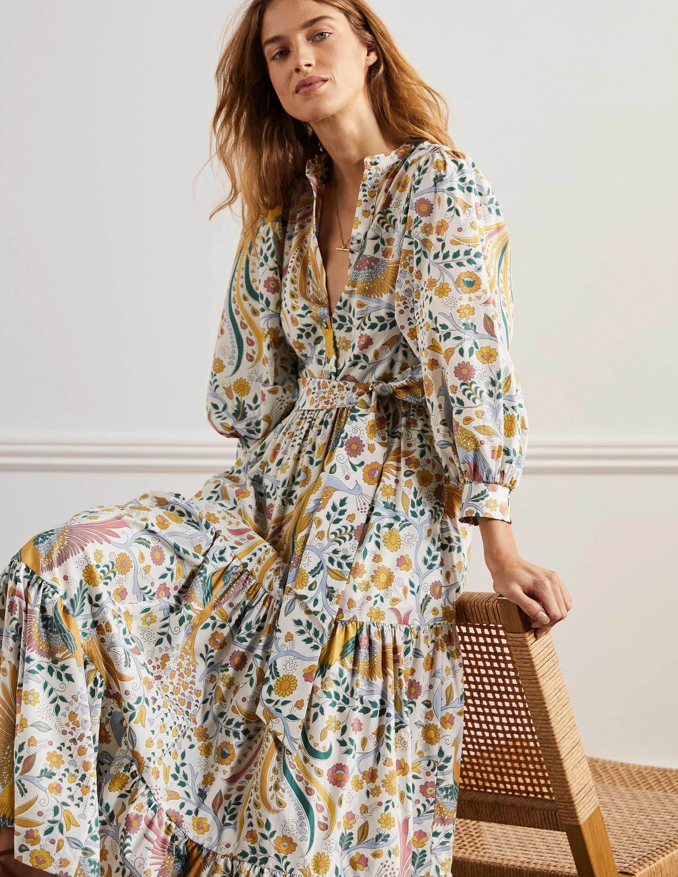 Ava Tiered Maxi Dress | Boden (US)