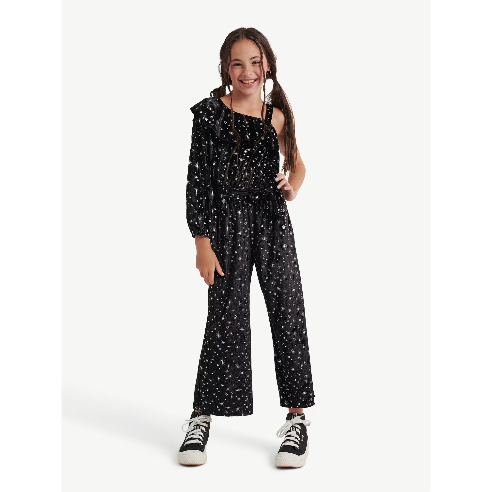 Justice Girls Ruffle Jumpsuit, Sizes XS-XL & Plus | Walmart (US)