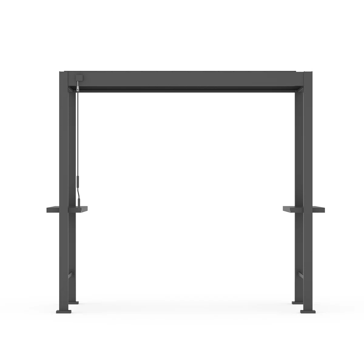 88S 5'X8.2' Alu. Grill Pergola With Louvered Roof, Bar Tables(Grill not included) | Wayfair North America
