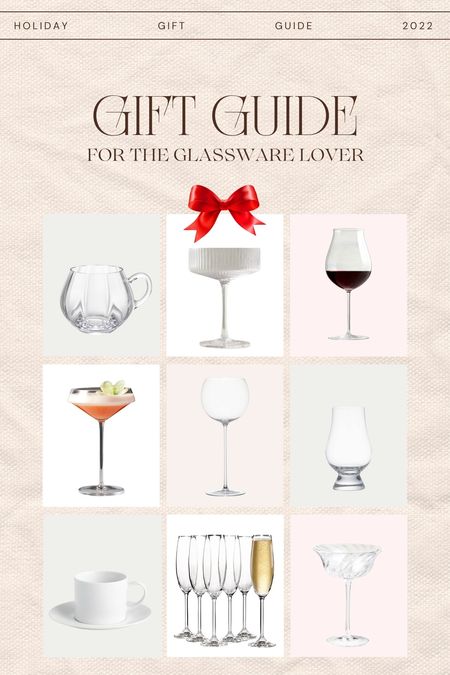 Gift Guide for the hostess, entertainer, or just someone who loves to stay in and enjoy a drink in a cute fancy cup!
Glassware is great for everyone on your holiday gift list! 

Check off several friends from your Christmas gift list with a glassware gift. Whether it’s a wine glass, whiskey glass, coupes, or a coffee mug, they’ll love it. 



#LTKGiftGuide #LTKHoliday #LTKhome