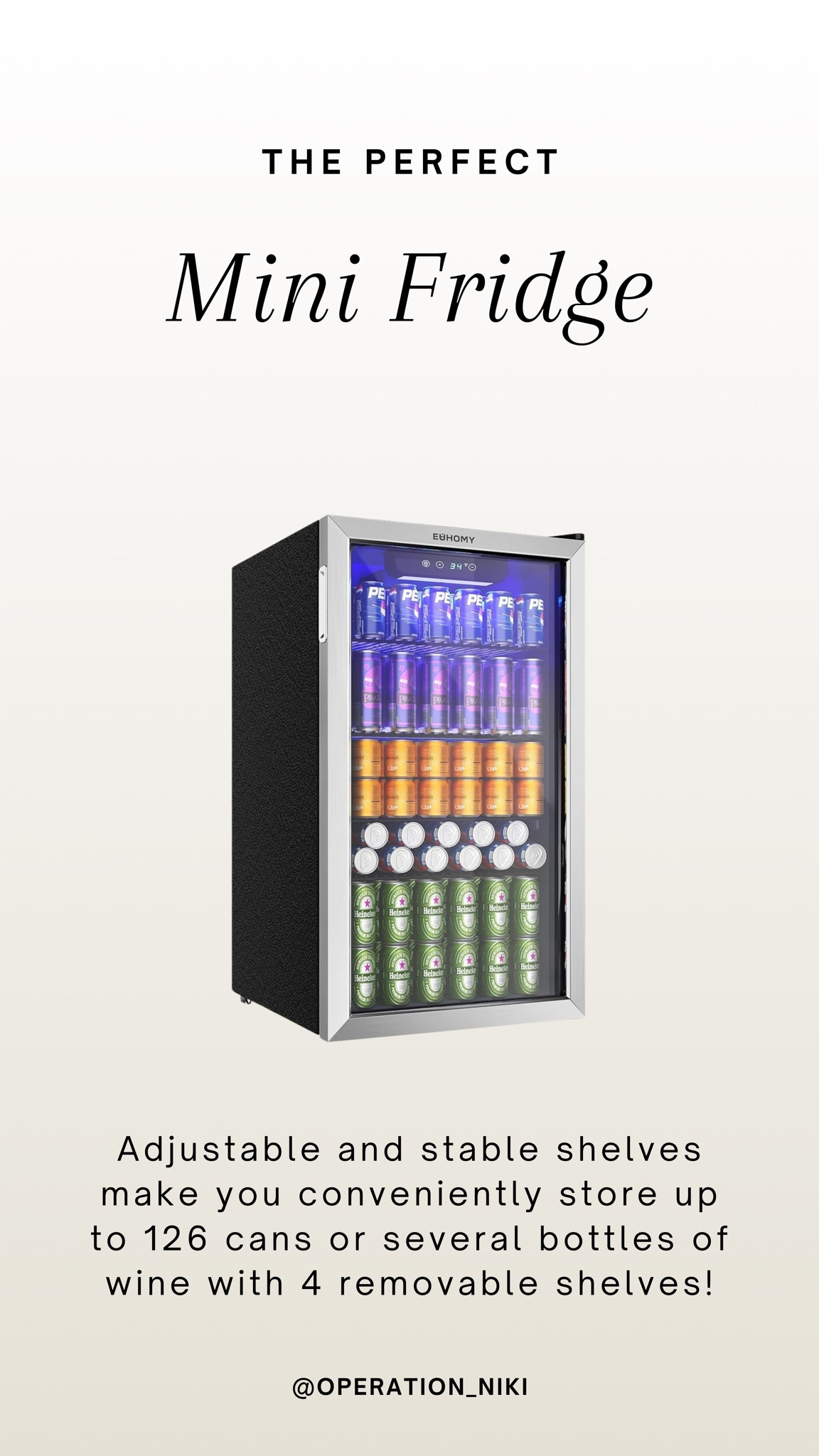 Adjustable and stable shelves make you conveniently store up to 126 cans or several bottles of wine with 4 removable shelves!

Follow for more @OPERATION_NIKI on IG, TikTok, & Facebook

sahm, kitchen essentials, dinner tips, cooking hack, home, meal prep, meal ideas, salt pepper dispensers, dinner ideas, favorite kitchen appliances, chicken dinner, meal inspo, back to school, mom life, fridge, mini fridge, home office, kitchen 

#LTKHome #LTKFamily #LTKFindsUnder50