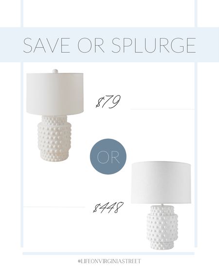 Loving both the save and splurge version of this ceramic bubble lamp! I’m planning to order two of the save versions because we need so many lamps for our new house! Love this style for a coastal bedroom, living room or office space!

#LTKhome #LTKSeasonal #LTKunder100
