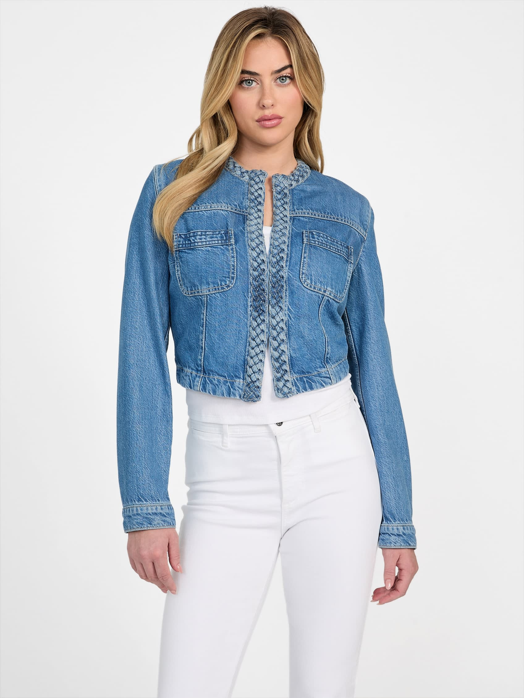 GUESS Eco Featherweight Juliana Braided Denim Jacket | Guess (US)