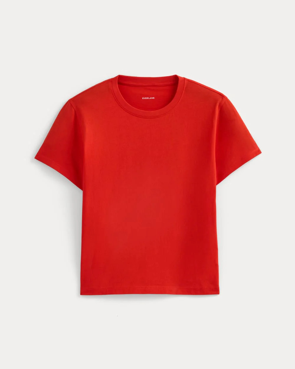 The Box-Cut Tee in Essential Cotton | Fiery Red | No Pocket | Everlane