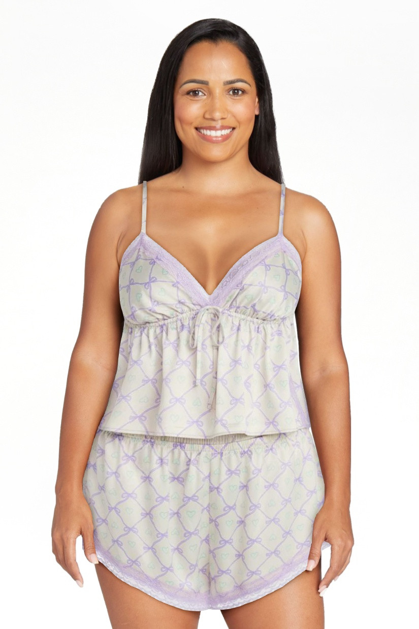 No Boundaries Satin Cami and Shorts Sleep Set, 2-Piece, Women's XS-XXL | Walmart (US)