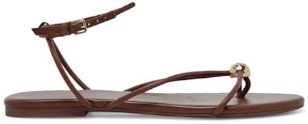 Strappy Flat Sandals for Women Comfortable Open Round Toe Sandals Dressy Beach Thong Flip Flop Sl... | Amazon (US)