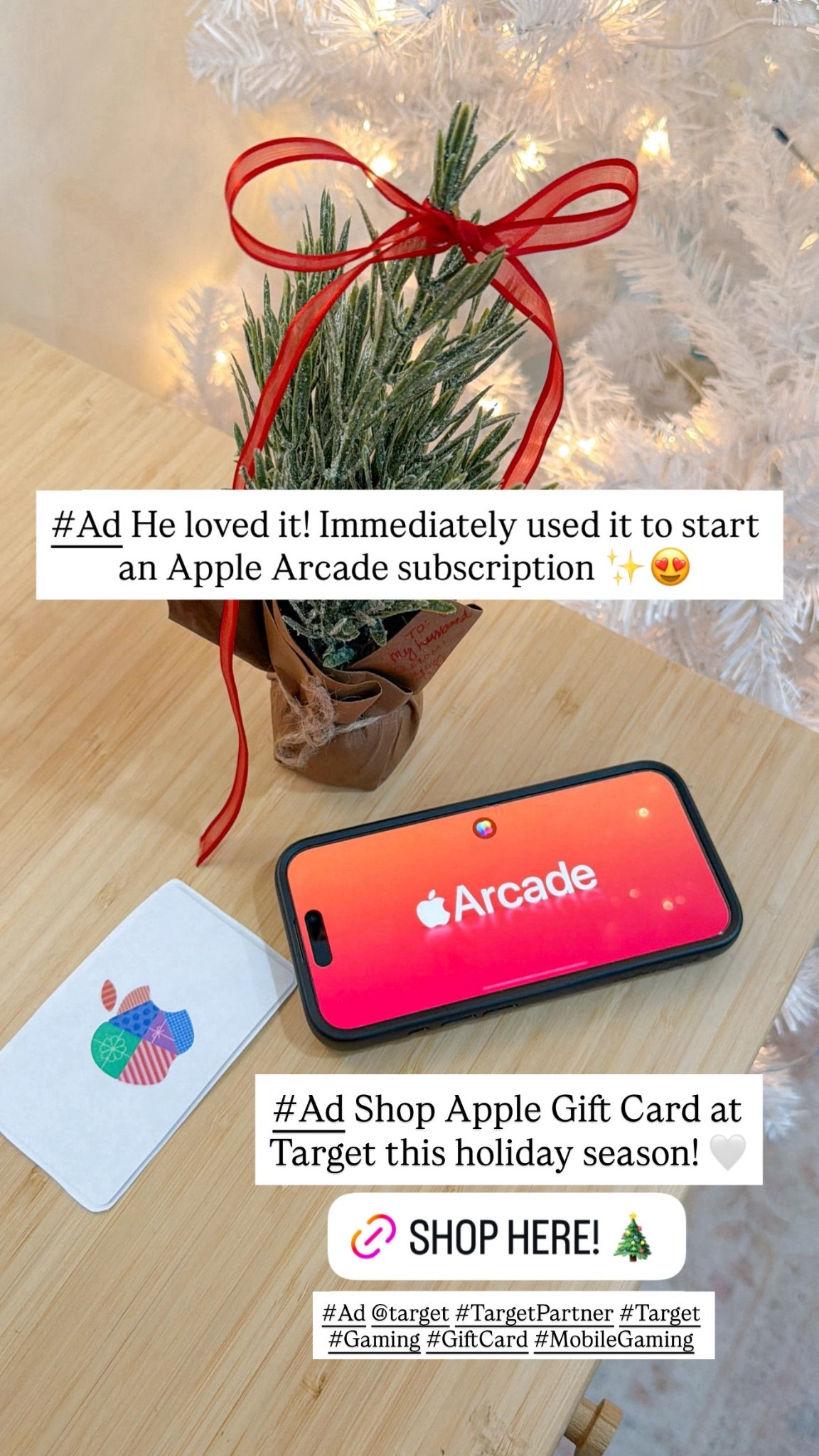 #AD POV: you just found the PERFECT gift for the gamer in your life!!! 🎮💫🎄 Apple Gift Card covers everything from games & apps to music, movies, and the latest tech. Shop online or in-store at @Target , I also have it linked on my LTK here! #TargetPartner #Target #Gaming #GiftCard #MobileGaming