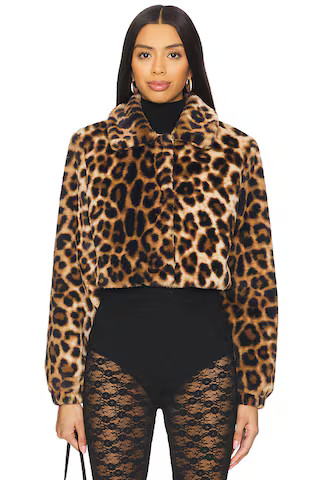 superdown Valdis Faux Fur Jacket in Brown from Revolve.com | Revolve Clothing (Global)