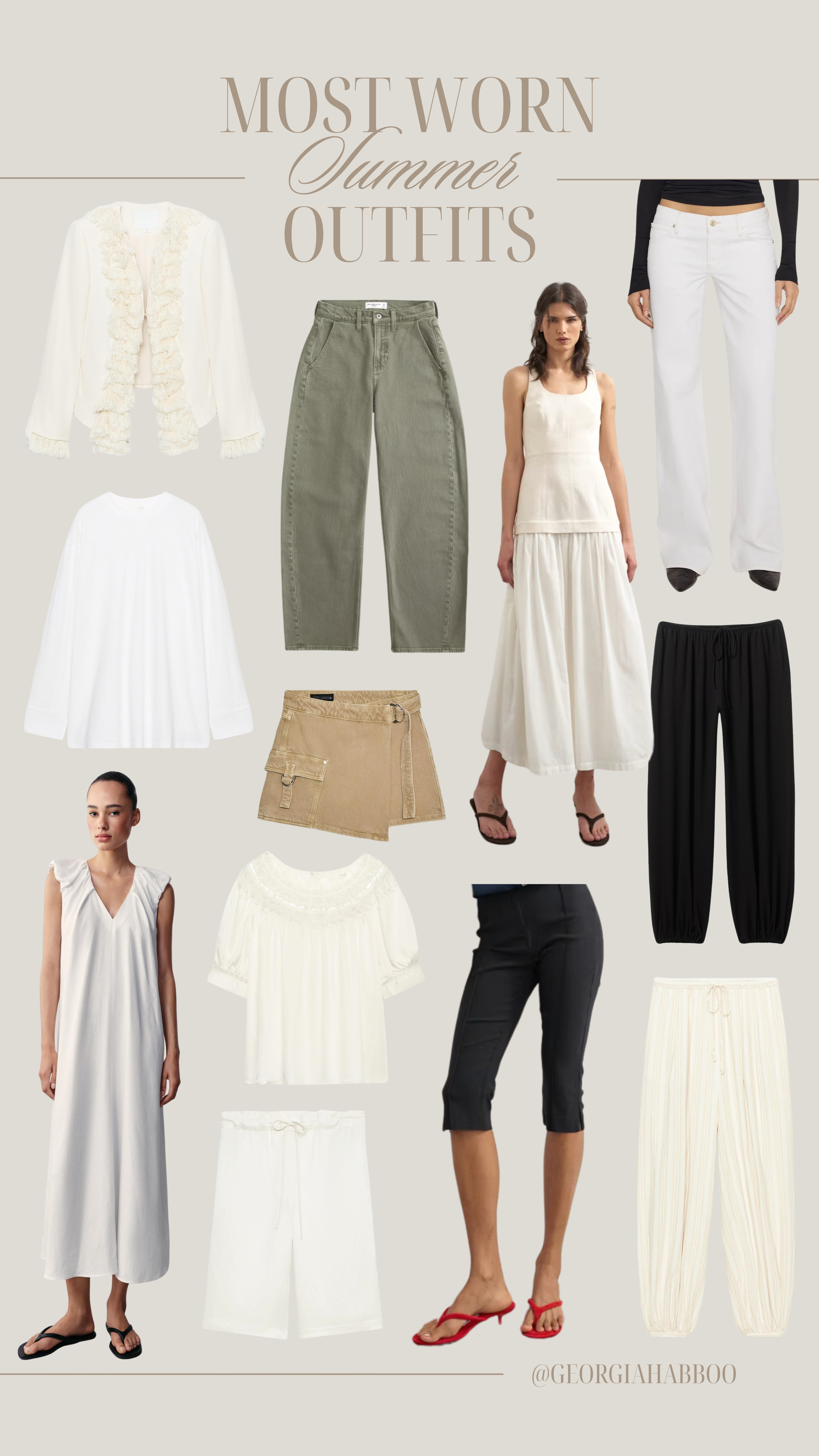 My most worn summer pieces 🍦

mini skirt, maxi dress, basic t shirt, blouse, bermuda shorts, capris, balloon trousers, summer outfits, summer to autumn, transitional outfit, fringe jacket 

 #LTKuk #LTKsummer #LTKautumn