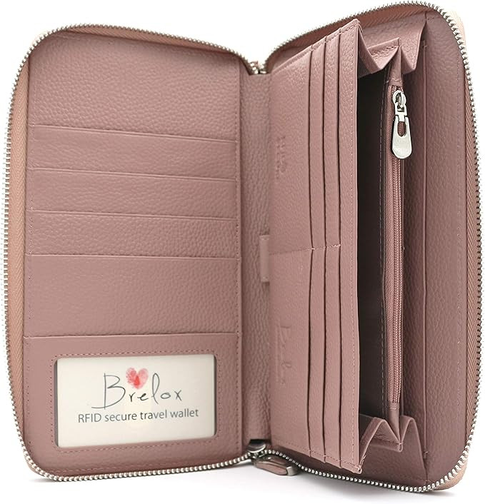 Brelox Travel Wallet Family Passport Holder - RFID Document Organizer for 4 5 6 passports - Genui... | Amazon (US)