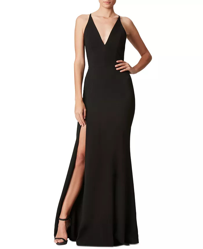 Dress the Population Iris High-Slit Evening Gown - Macy's | Macy's