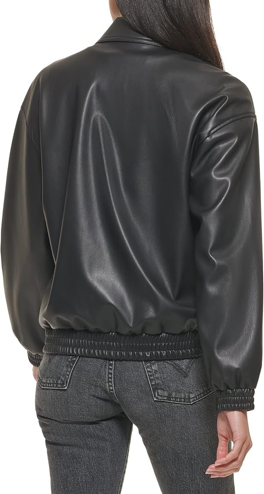 Levi's Women's Faux Leather Lightweight Dad Bomber Jacket | Amazon (US)