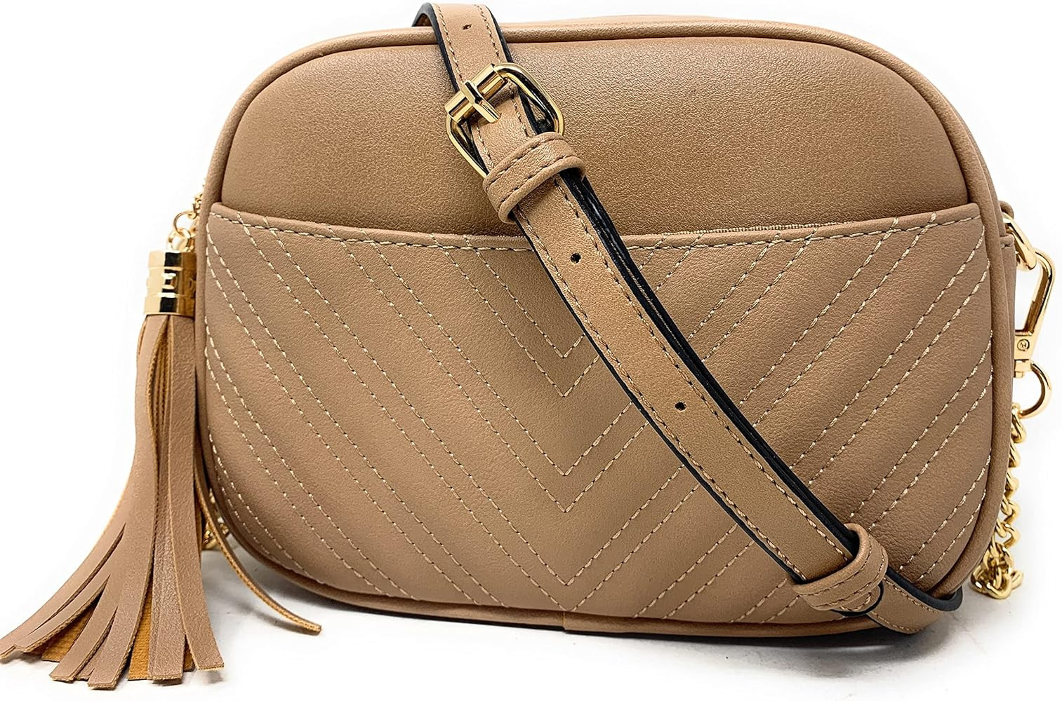 Lola Mae Quilted Crossbody Bag, Trendy Design Shoulder Purse | Amazon (US)