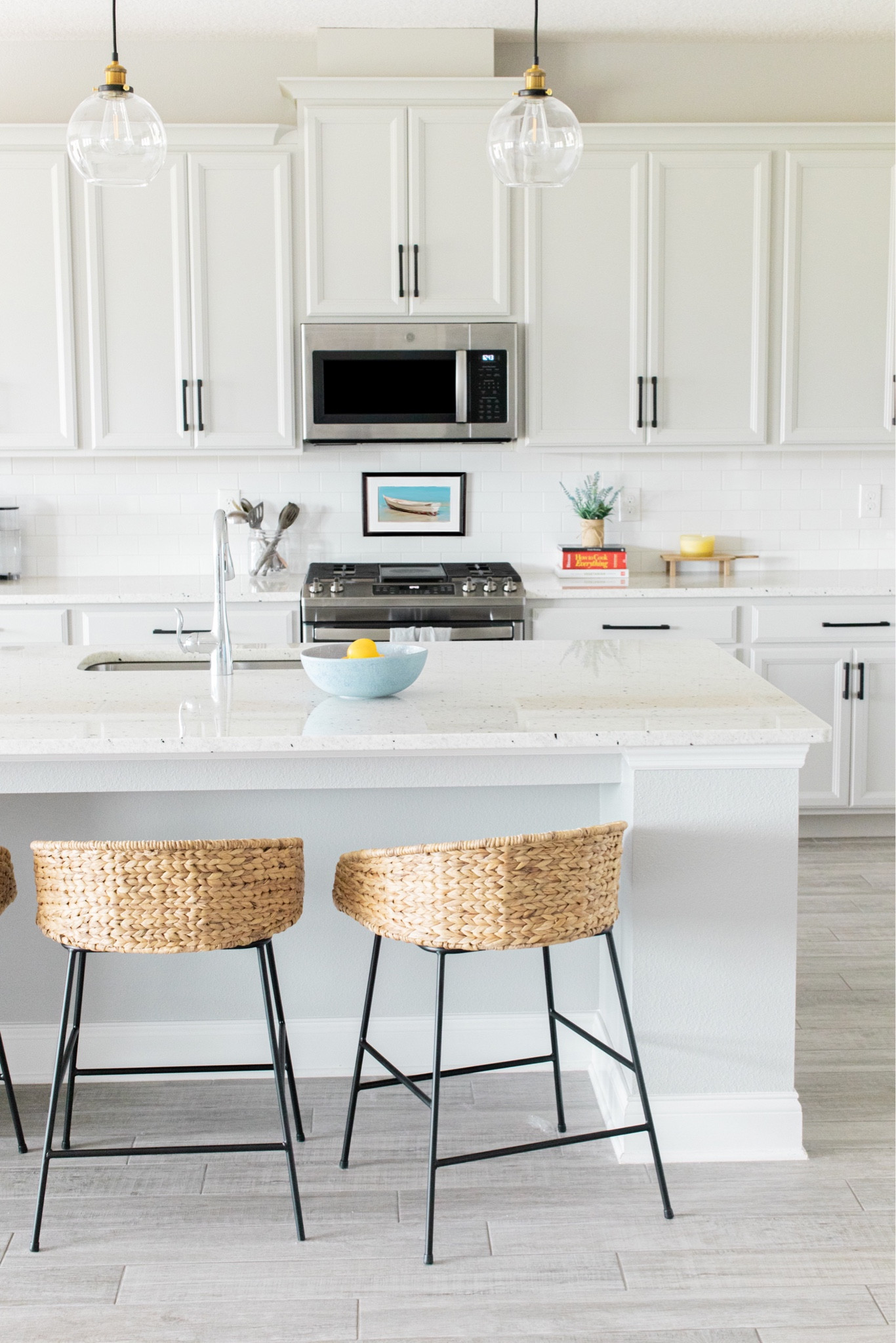 Kitchen refresh, pendant lights and barstools that are my wicker favorite find!

#LTKhome #LTKFind #LTKunder100